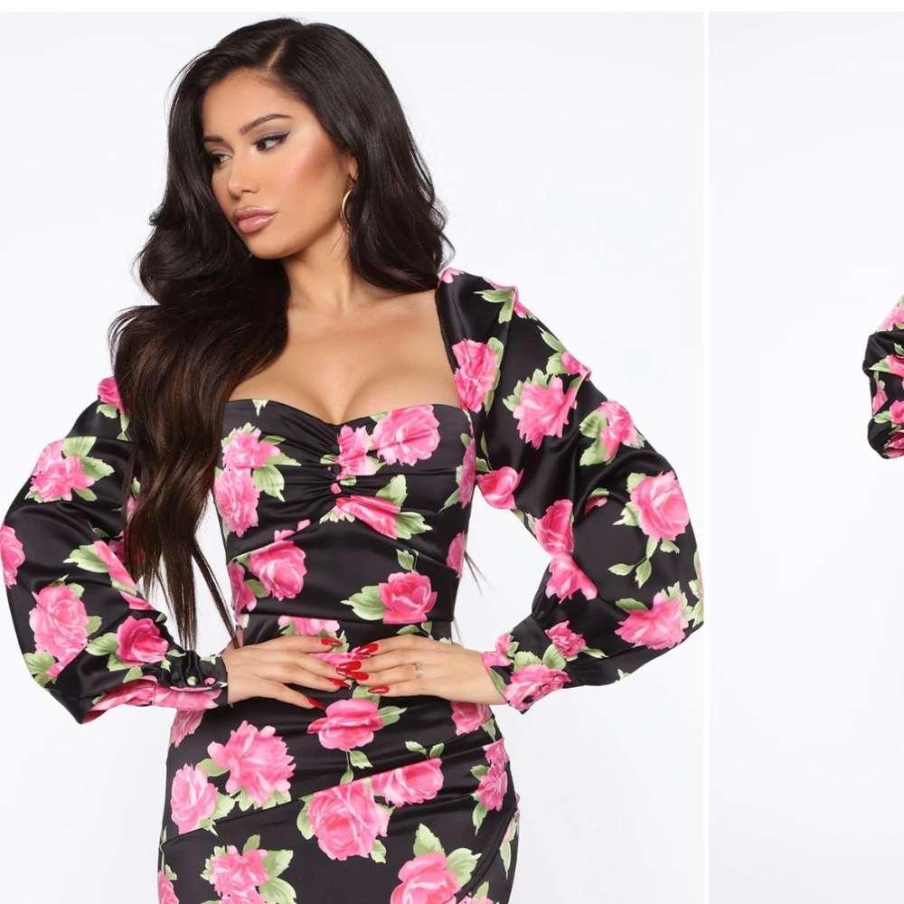 Floral silk dress - FN